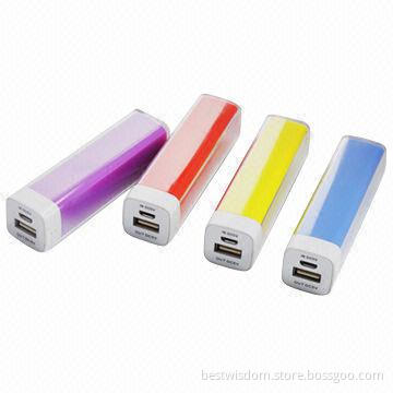 Portable USB Power Banks with 2,600mAh, Open Back Cover, You Can Replace Battery